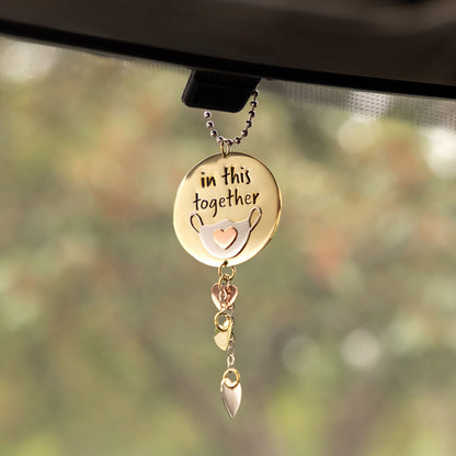 In This Together Mixed Metal Car Charm