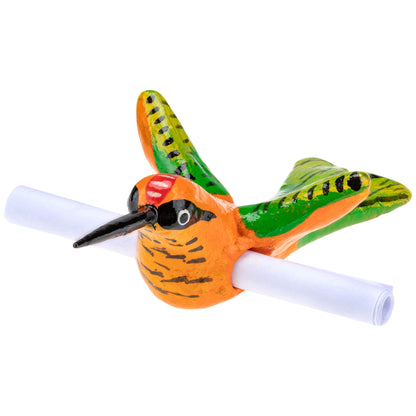 Painted Hummingbird Messenger Figurine