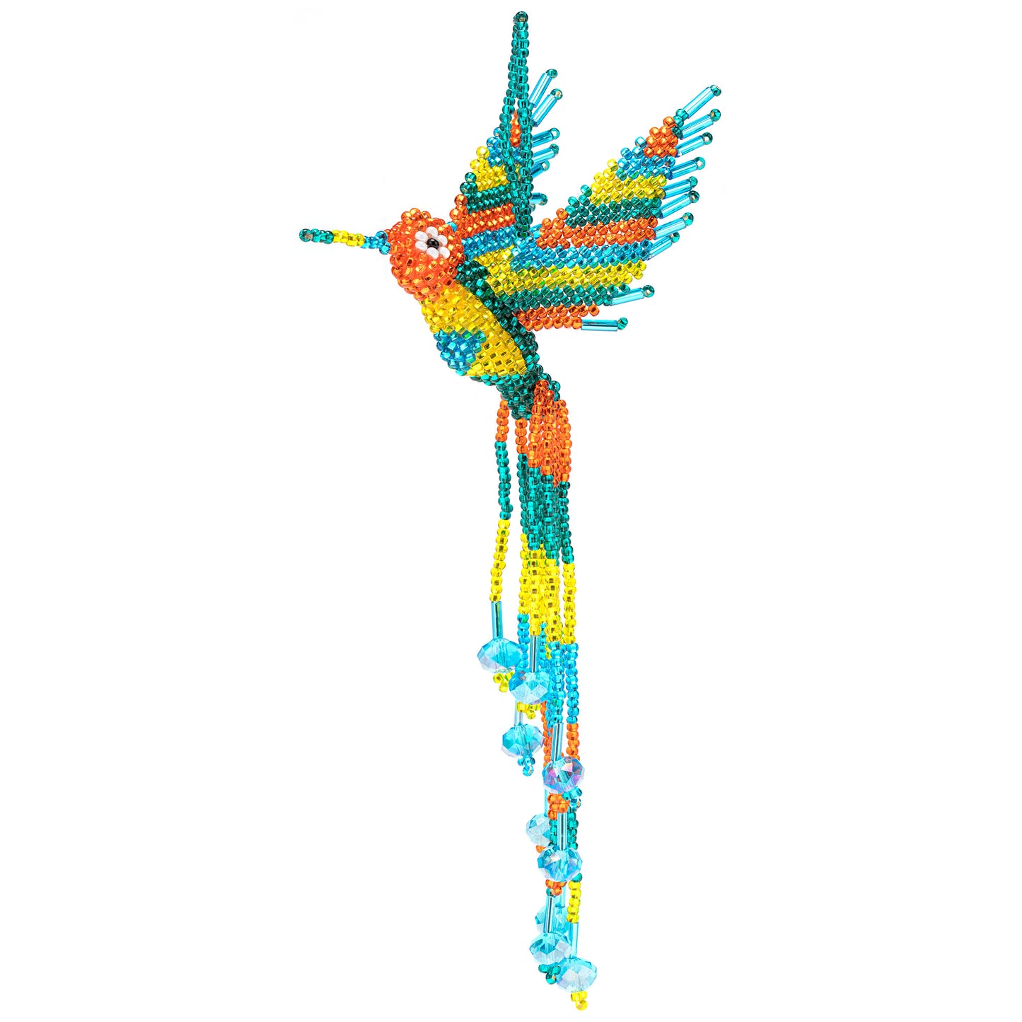 Hand Beaded Hummingbird Ornament