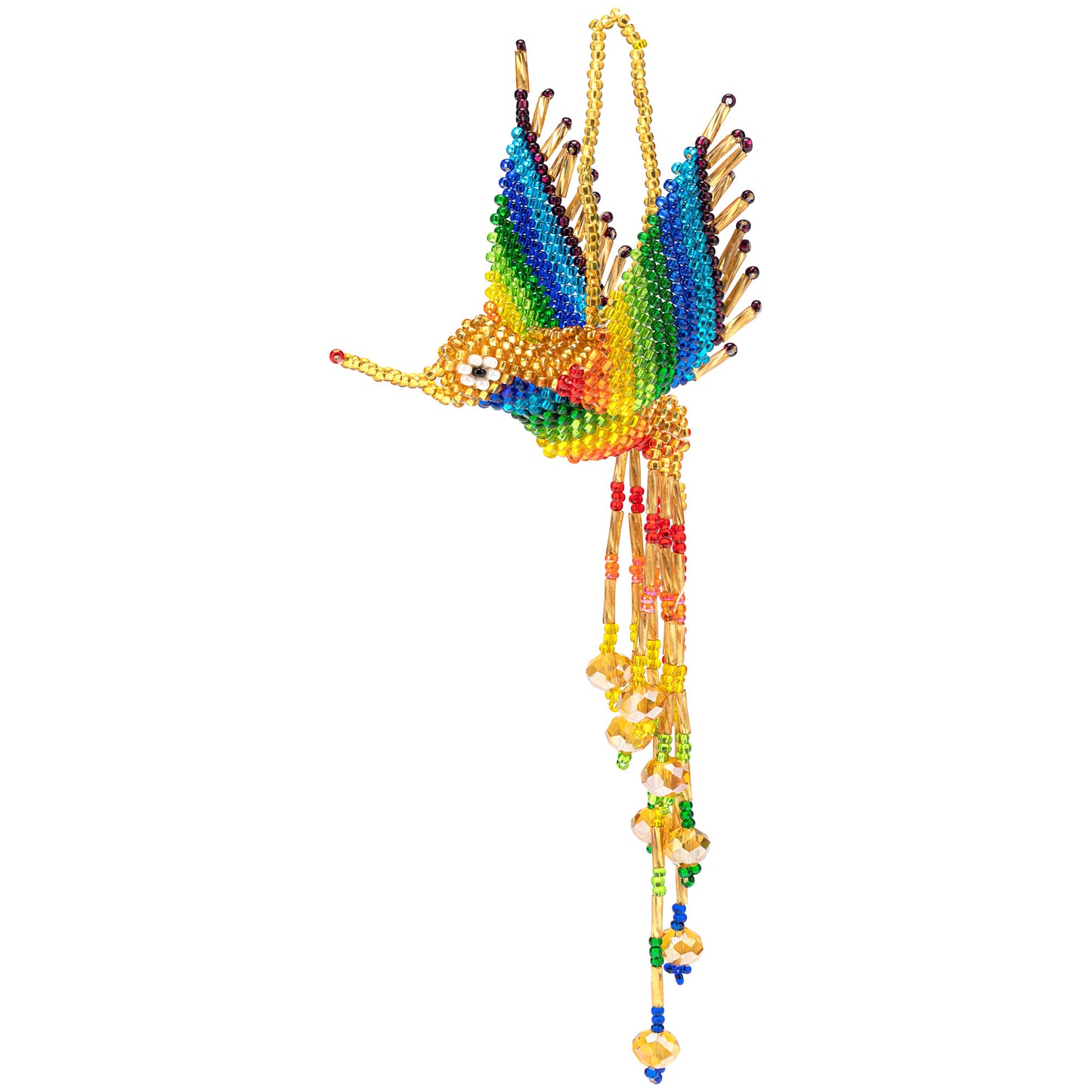 Hand Beaded Hummingbird Ornament