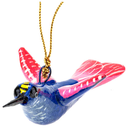 Hand-Painted Hummingbird Ornament
