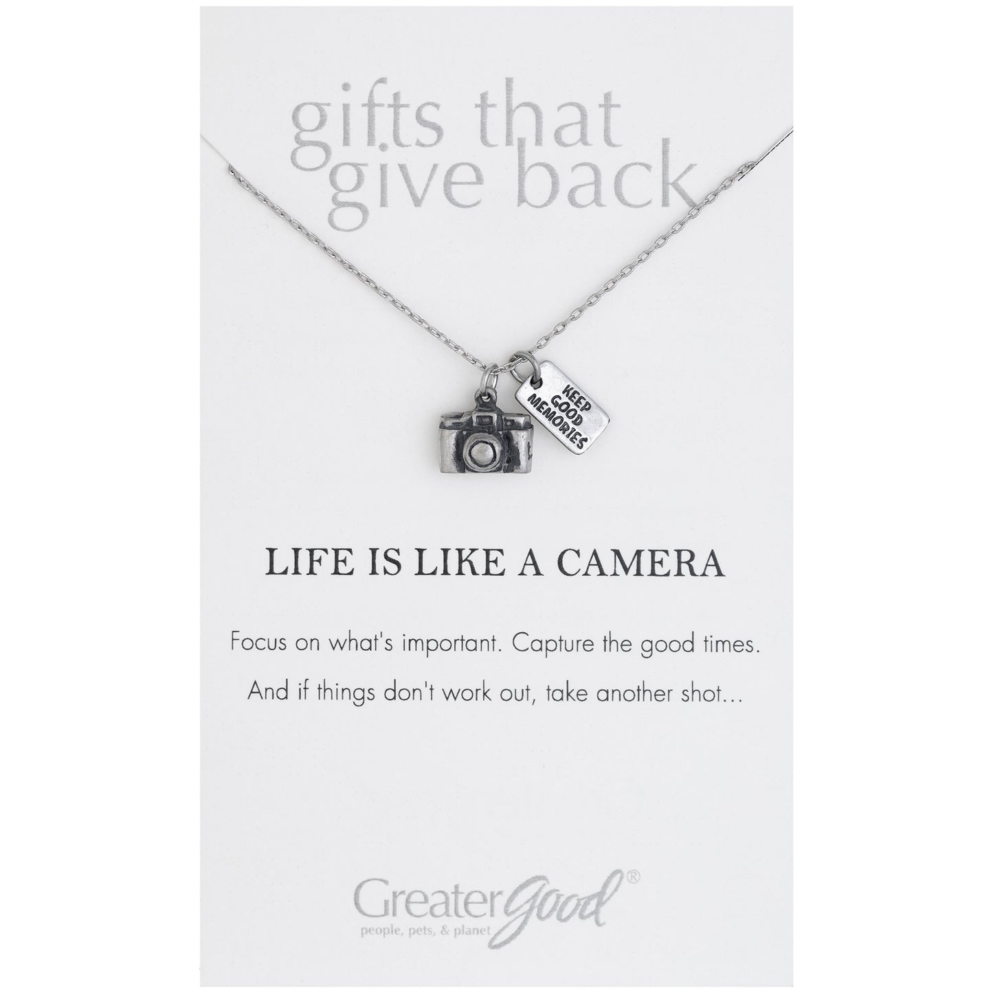 Grateful for the Journey Pewter Necklace