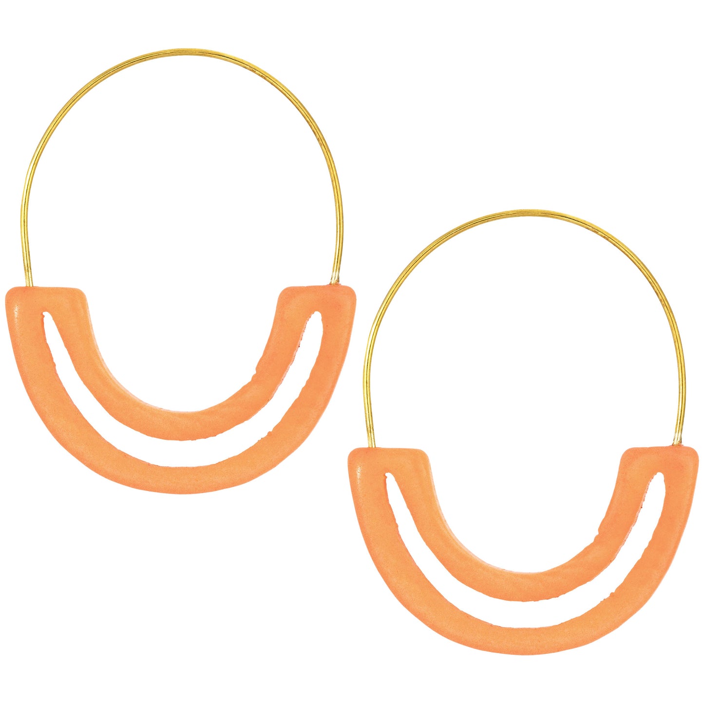 Carved Tagua Hoop Earrings