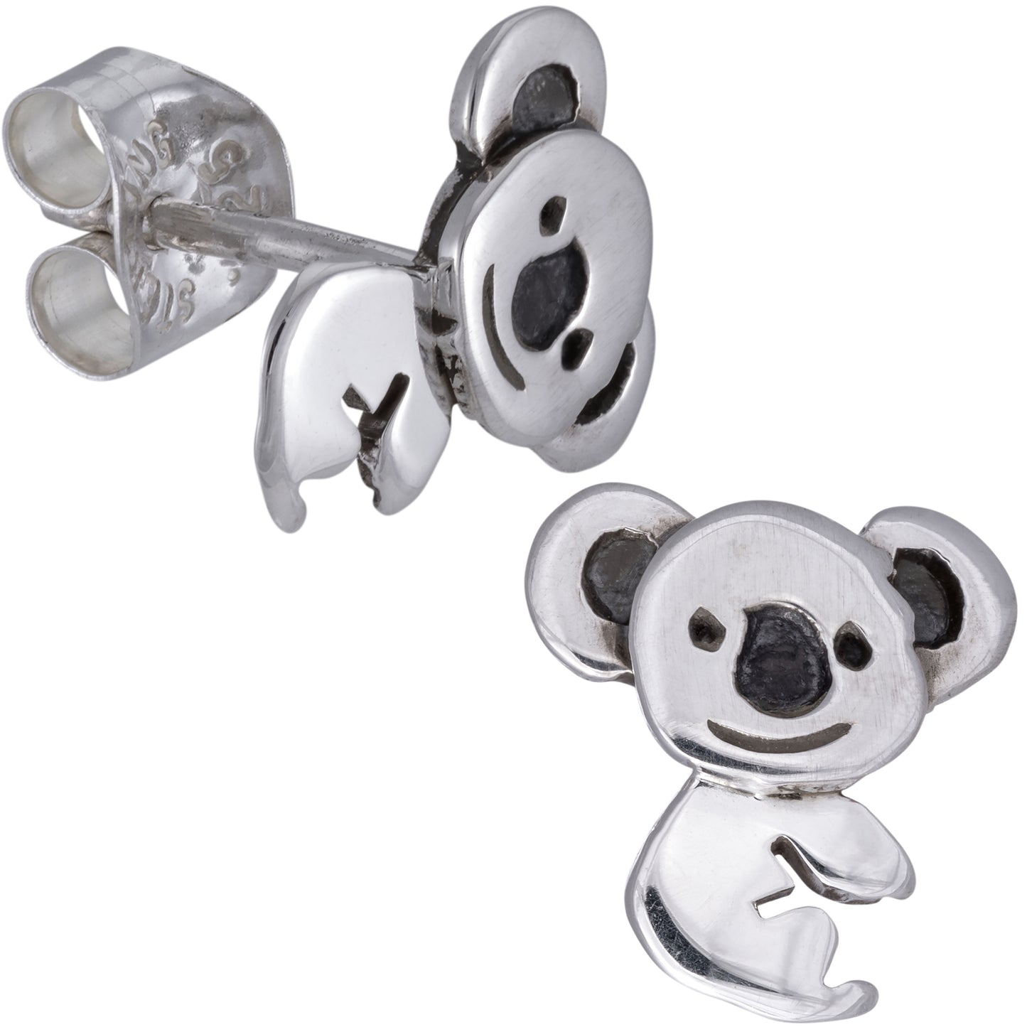 Sterling Koalas Post Earrings