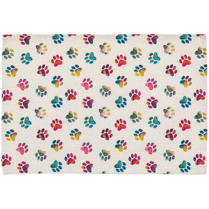 Rainbow Ombre Paws Kitchen Linens