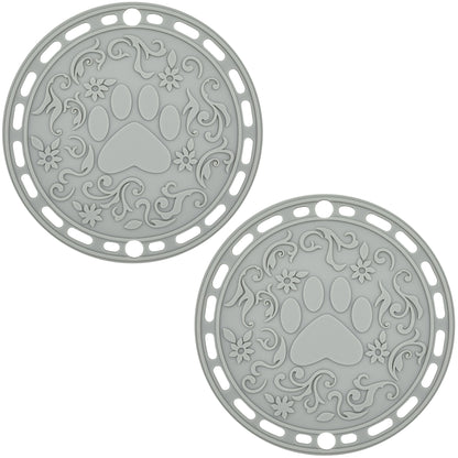 Floral Paws Silicone Trivet - Set of 2