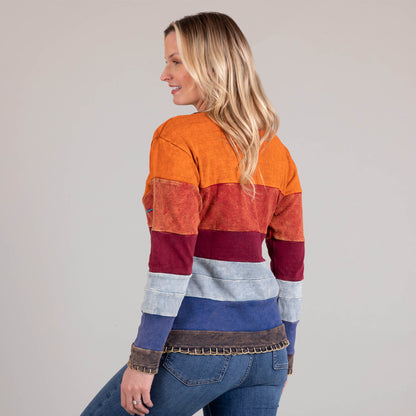 Sunrise Hand Embroidered Long Sleeve Top
