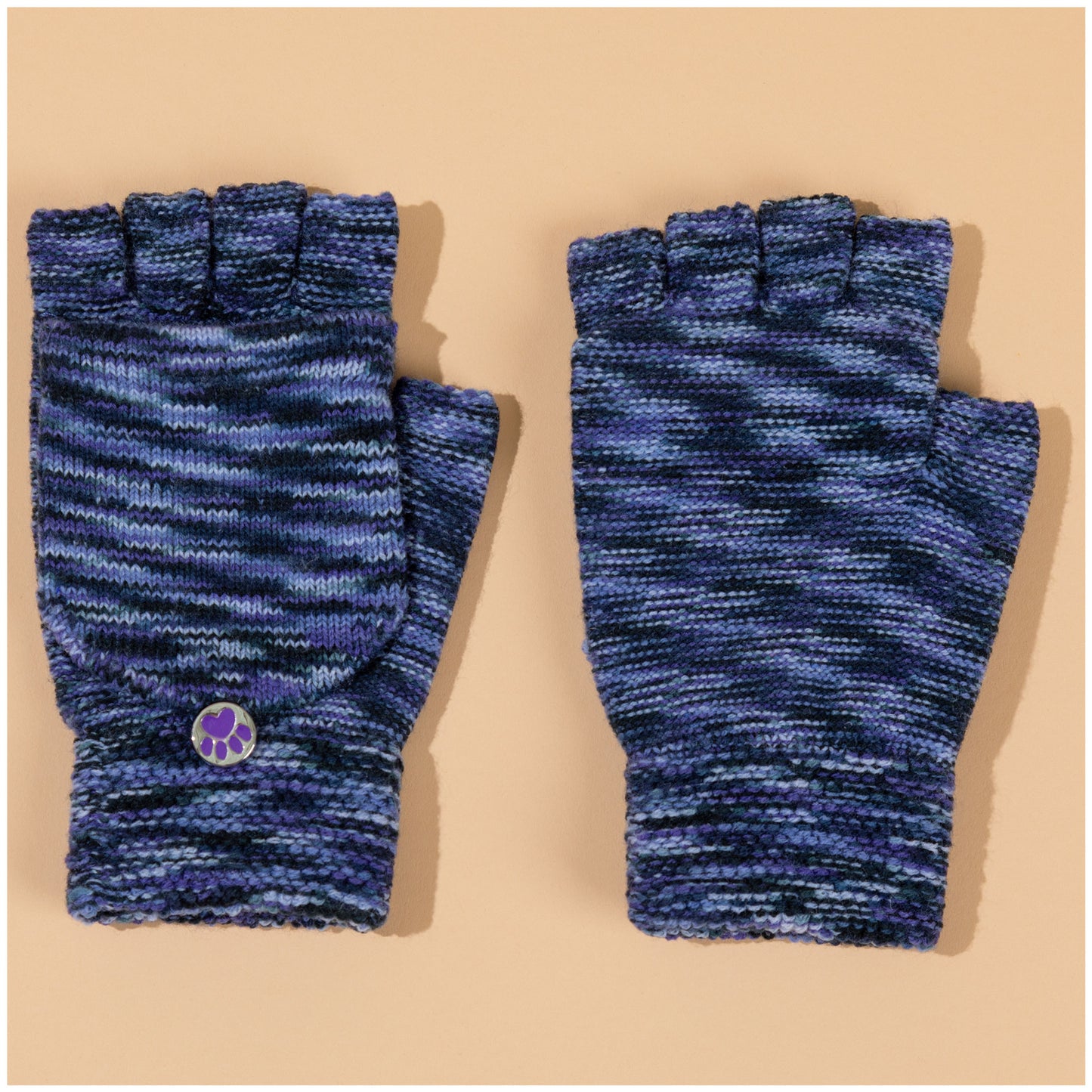 Northern Lights Paw Print Convertible Mittens