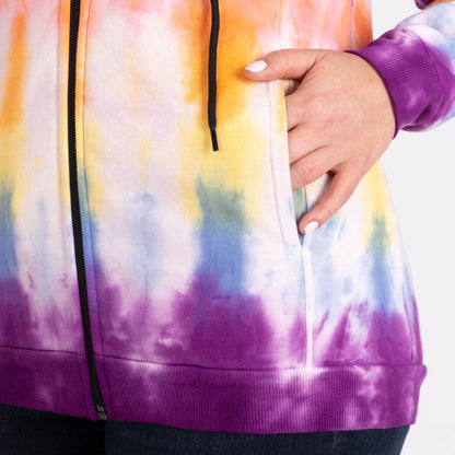 Blurred Rainbow Lightweight Hooded Jacket
