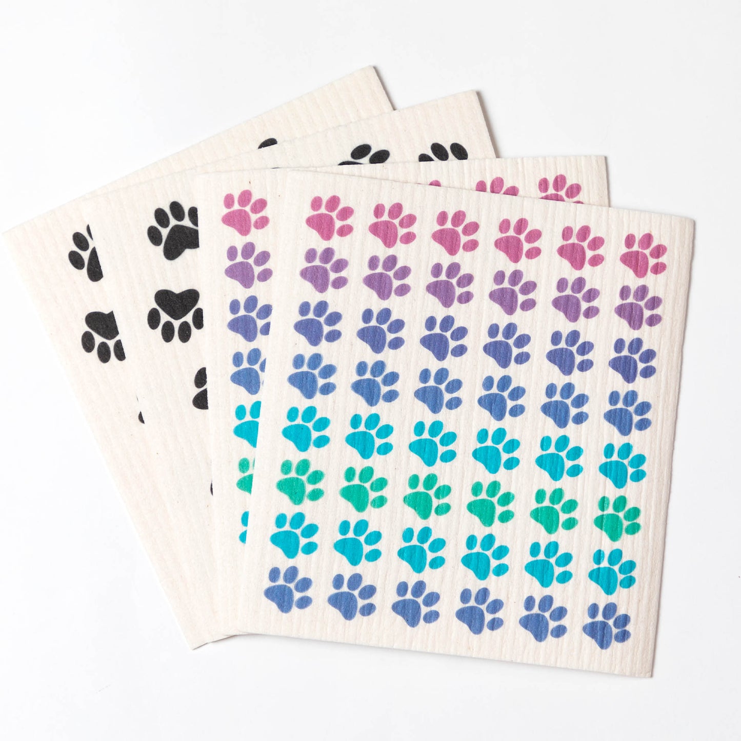 All Over Paws Biodegradable Dishcloth - Set of 4