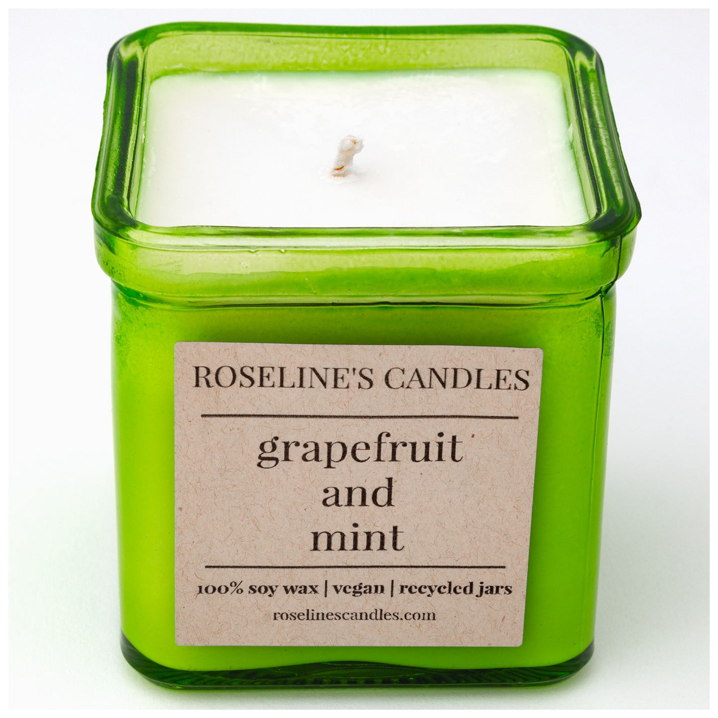 Roseline's Handmade Candle in Recycled Glass