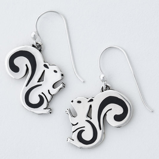 Squirrel Handcrafted Sterling Earrings
