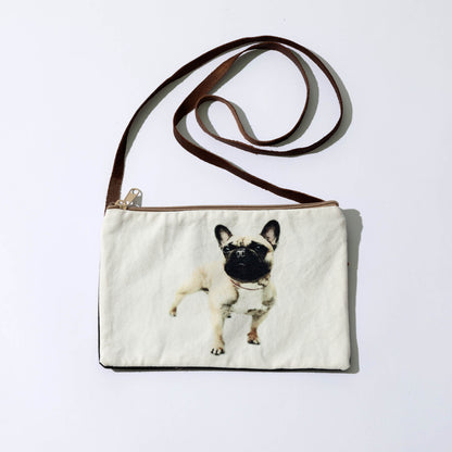 Canvas Dog Breed Sling Bag