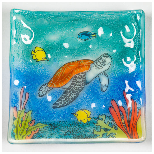Sea Turtle Recycled Glass Dish