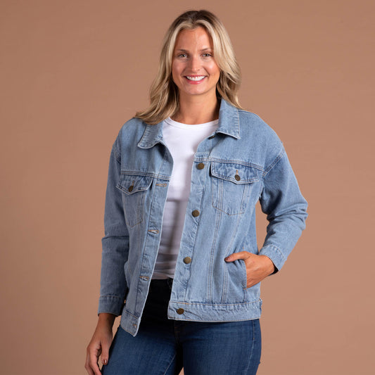 Casual Button-Up Jean Jacket