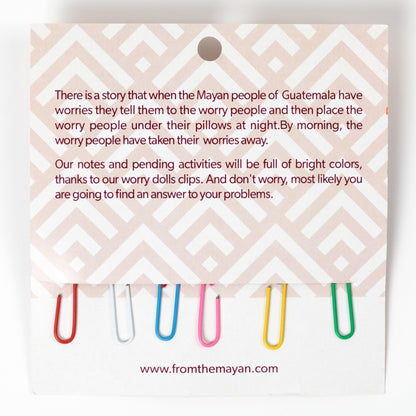 Worry No More Dolls Paper Clips - Set of 6