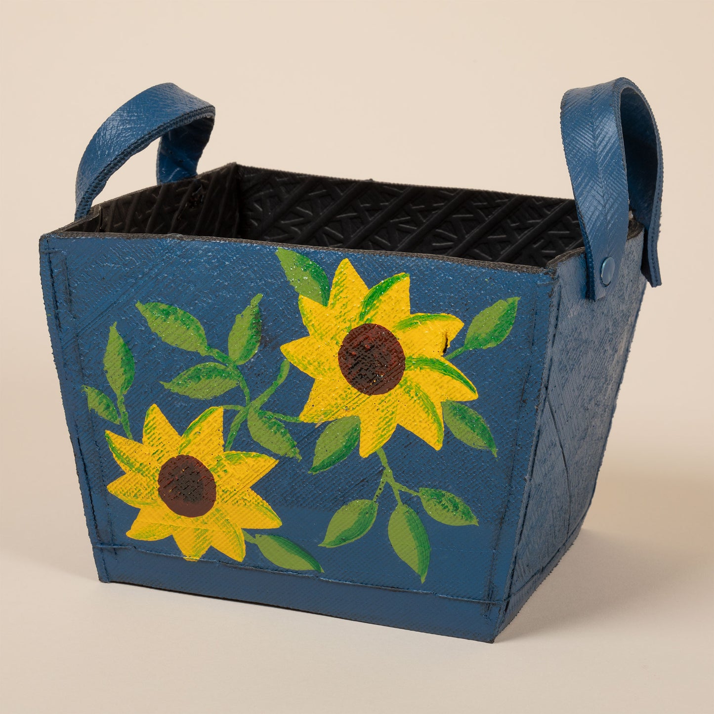 Recycled Hand Painted Rubber Planter