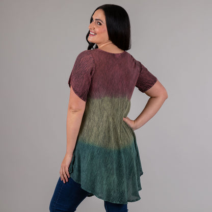 Butterfly Hand Crafted Short Sleeve Tunic