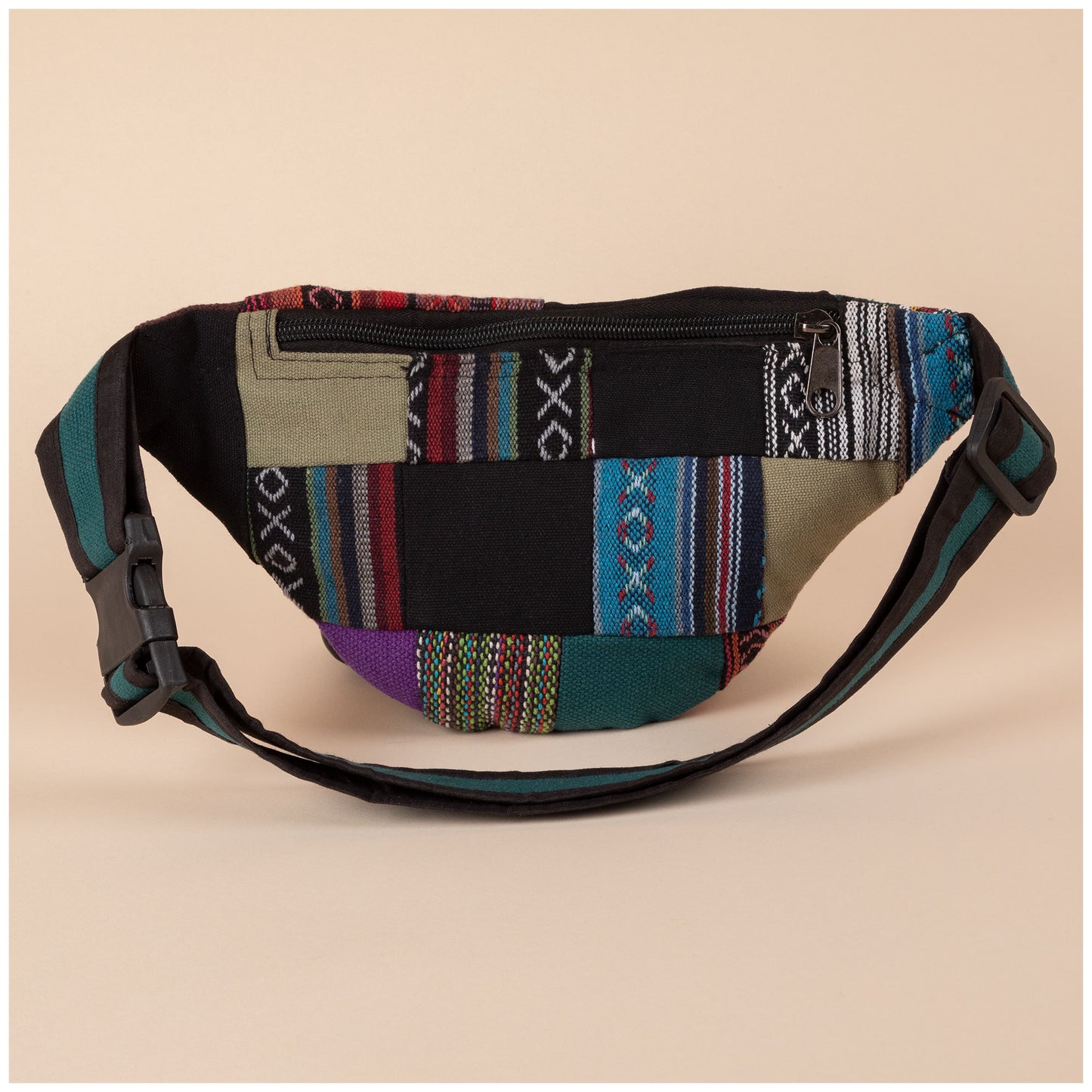 Mixed Patch Stripes Fanny Pack
