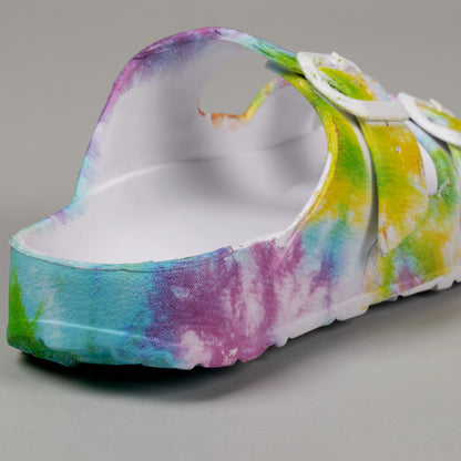 Women's Tie-Dye Double Buckle Slide Sandals