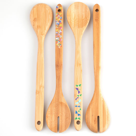 Bamboo Serving Spoon Set - Set of 2