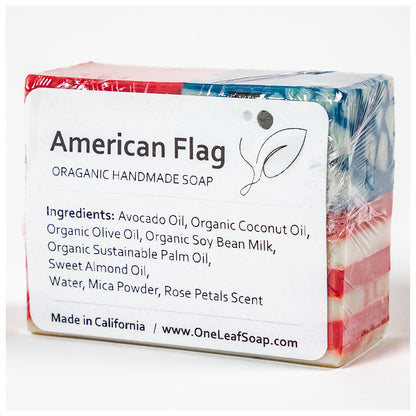 Organic American Flag Soap Bar