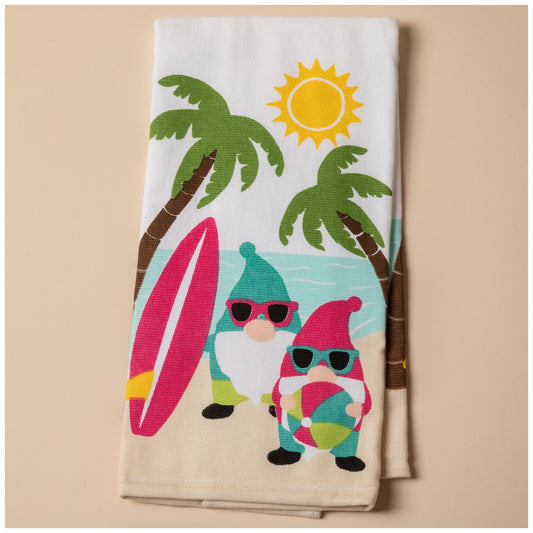 Beach Gnomes Kitchen Towel