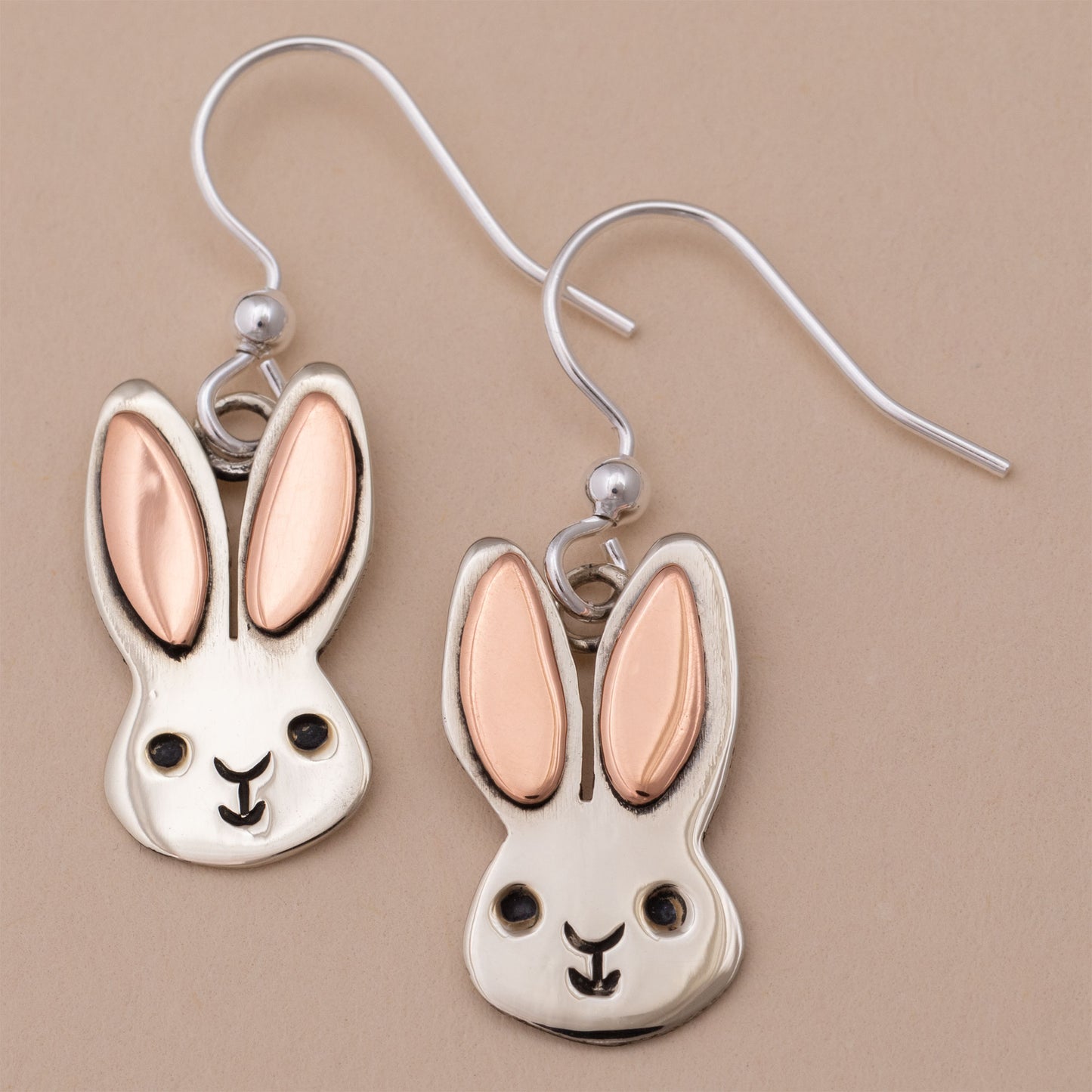 Sweet Bunny Ears Sterling Silver Earrings