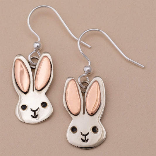 Sweet Bunny Ears Sterling Silver Earrings