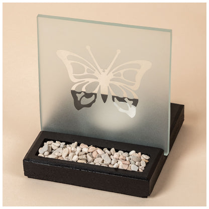 Frosted Glass Tealight & Incense Holder