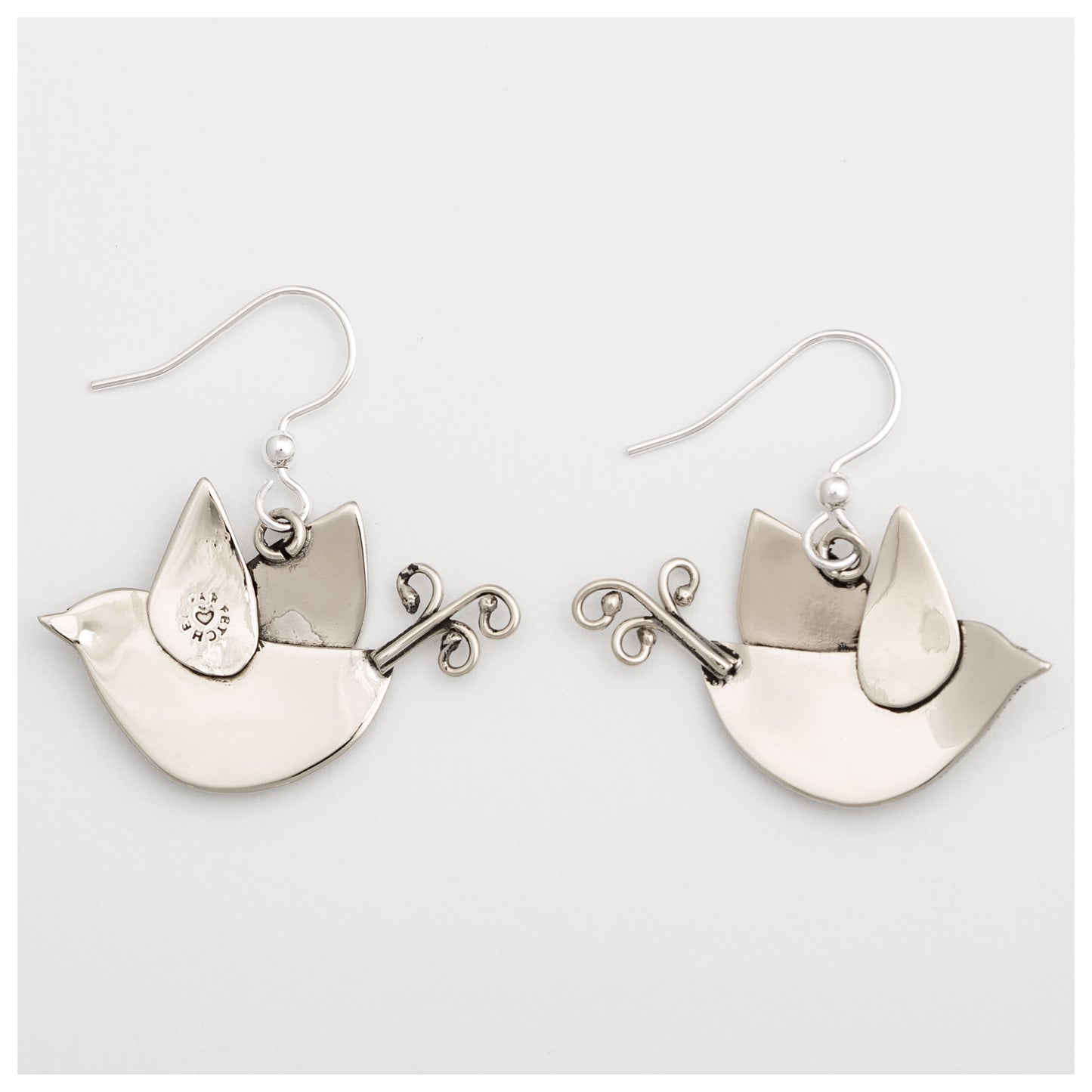 Sweet Dove Alpaca Silver Earrings