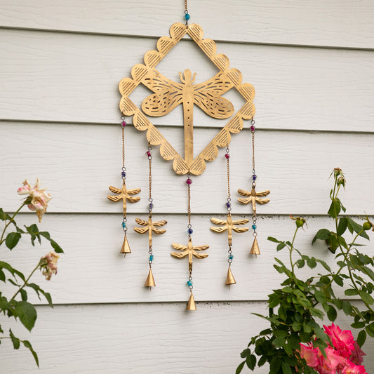 Dragonfly Beaded Iron Wind Chime