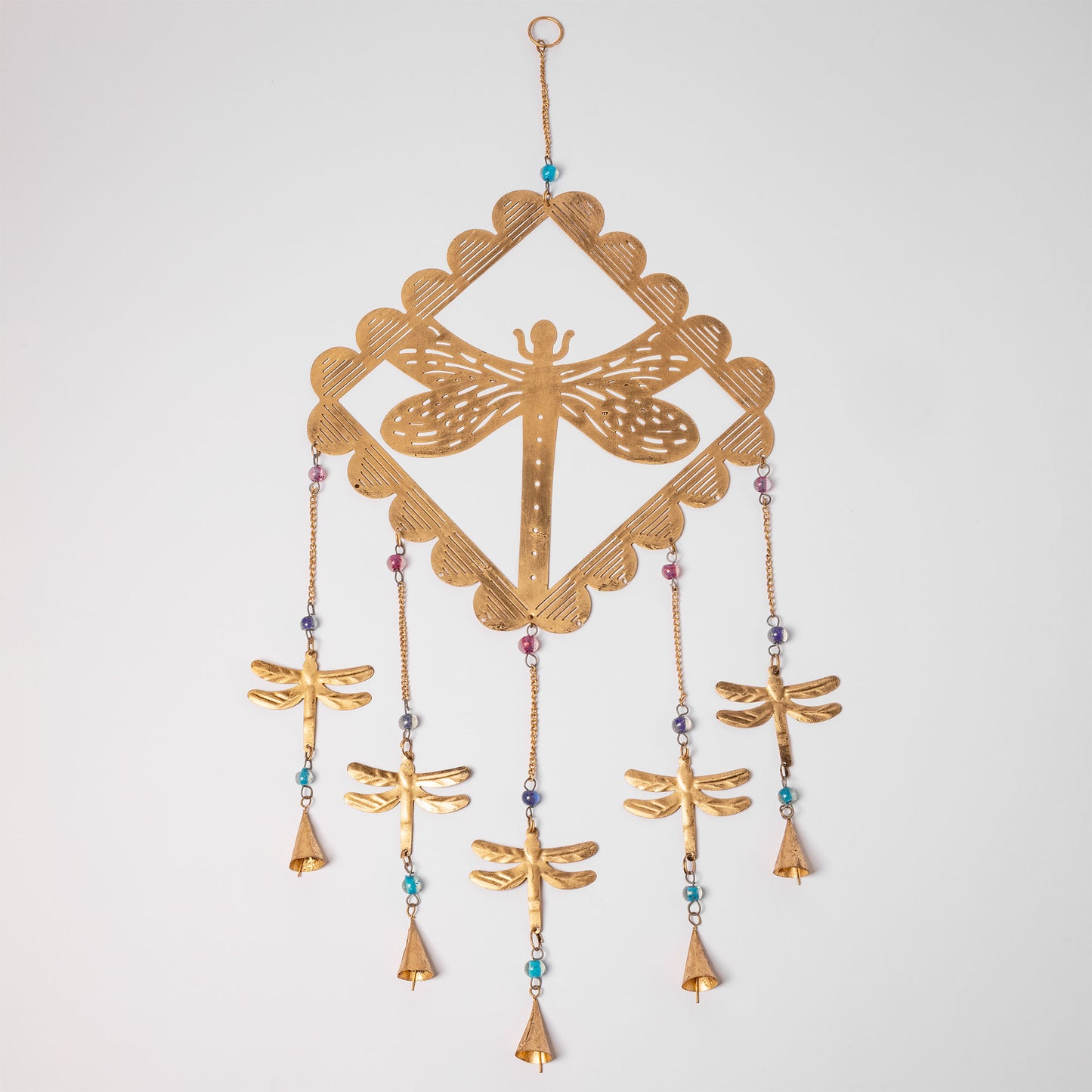 Dragonfly Beaded Iron Wind Chime