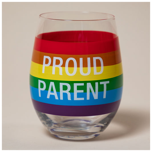 Proud Parent Stemless Wine Glass