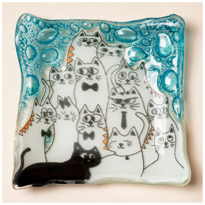 All Over Pets Recycled Glass Square Dish