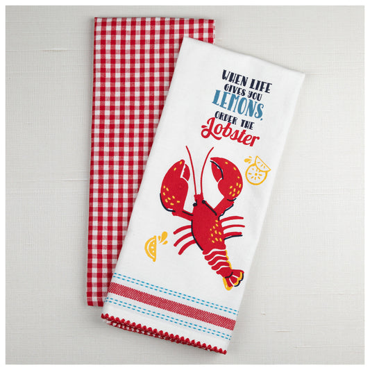 Lobster Dish Towel - Set of 2