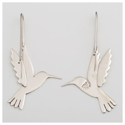 Flying Hummingbird Sterling Earrings