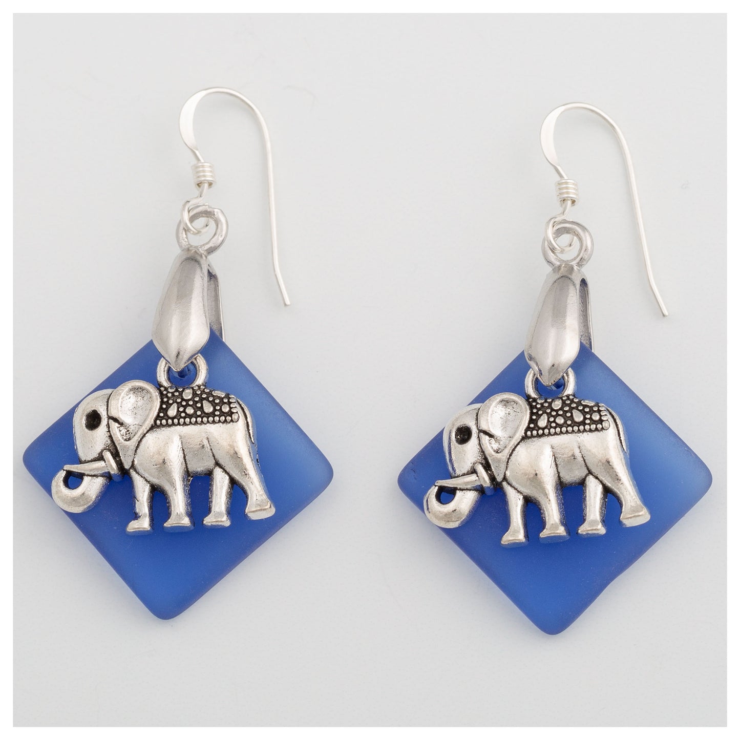 Elephant Sea Glass Earrings