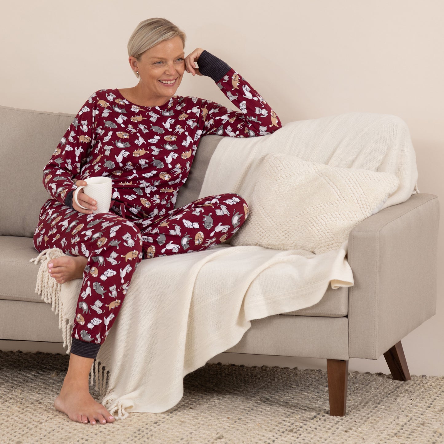 Cartoon Pet Long Sleeve Pajama Set