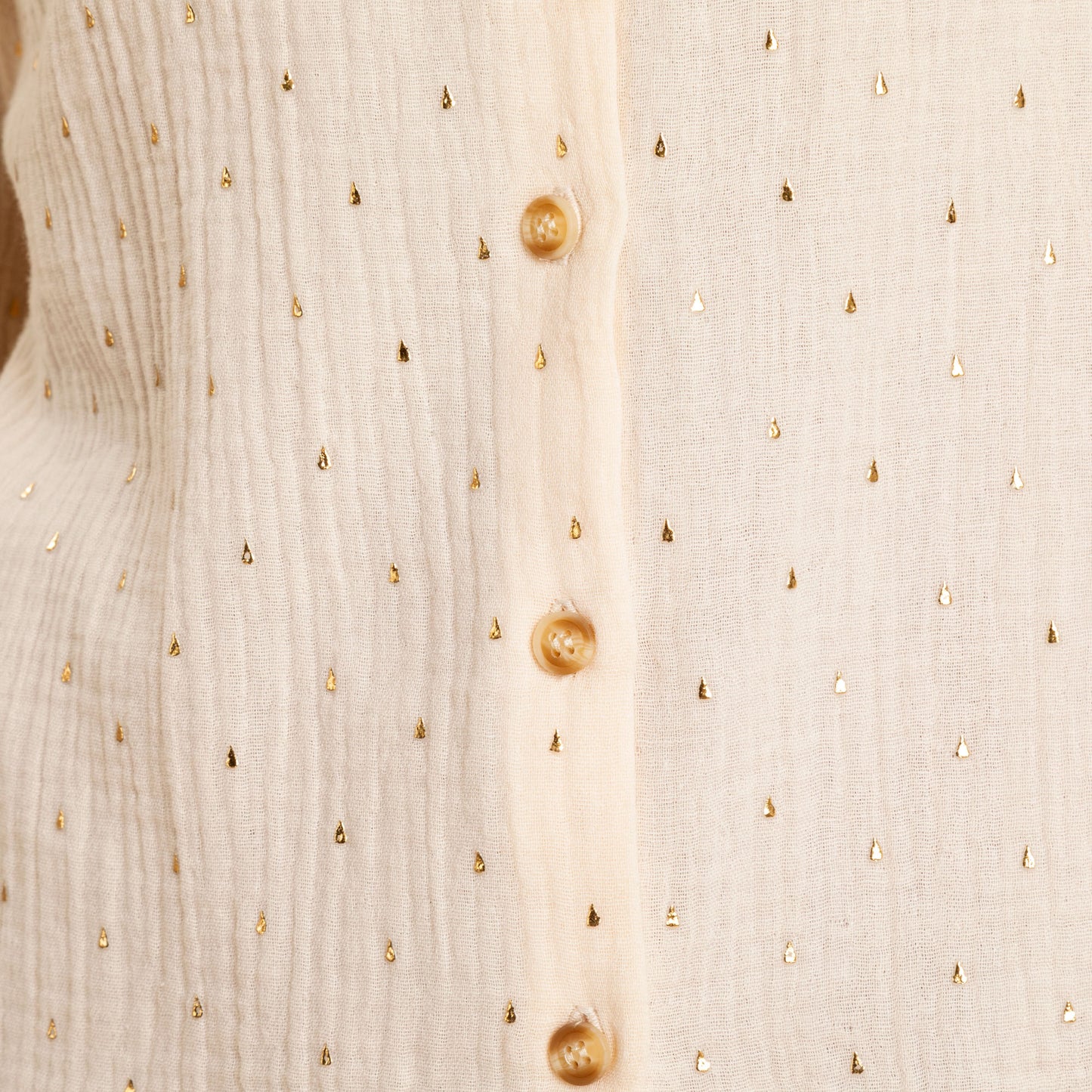 Metallic Polka Dot Button Up Shirt