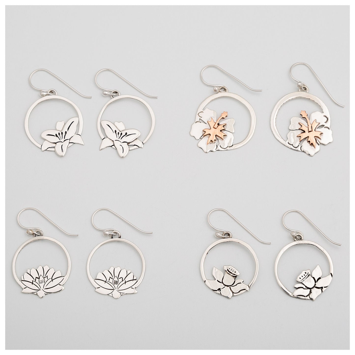 Blooming Flowers Sterling Earrings