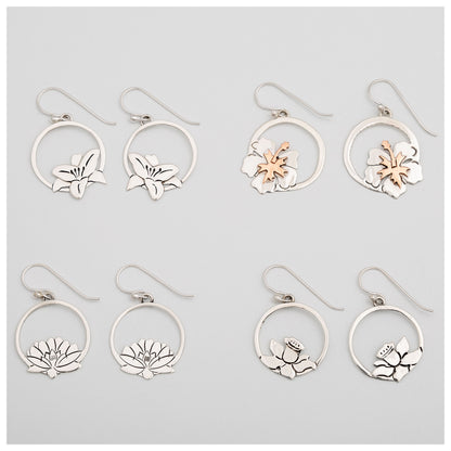 Blooming Flowers Sterling Earrings