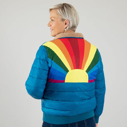 Chasing Rainbows Retro Stripe Insulated Jacket