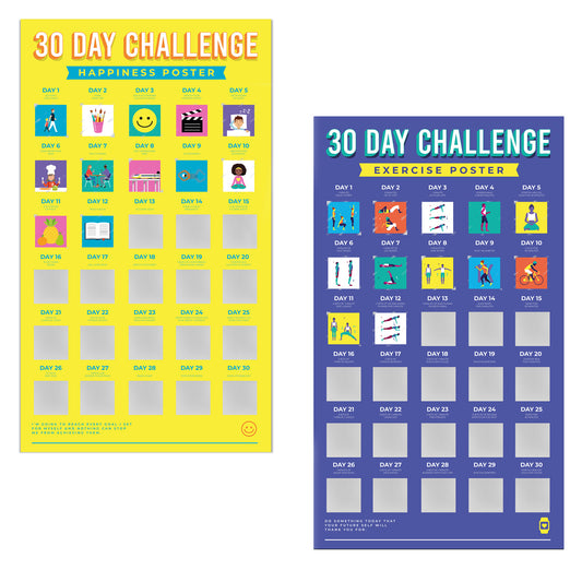 Thirty Day Challenge Scratch Poster