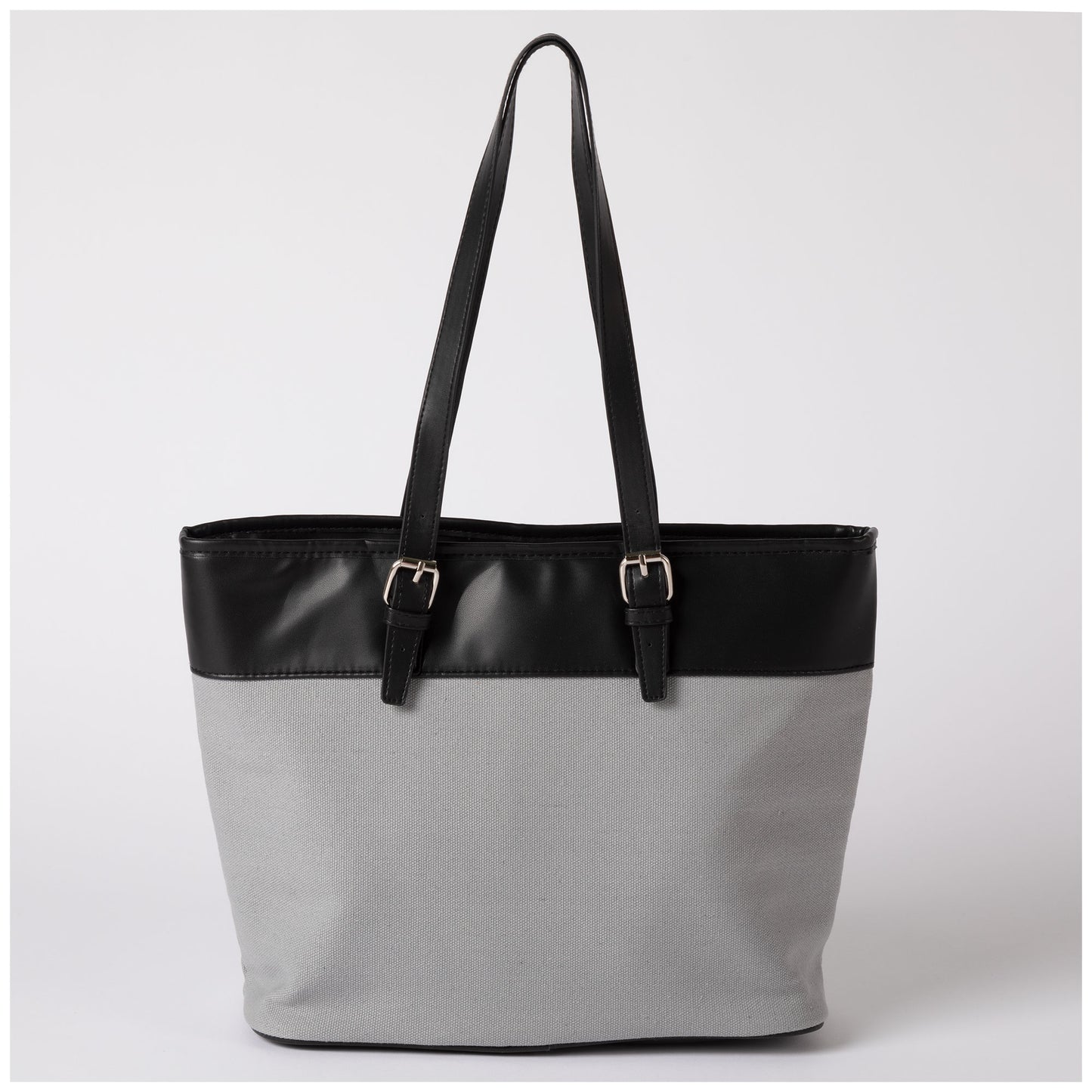 Classic Canvas & Faux Leather Tote