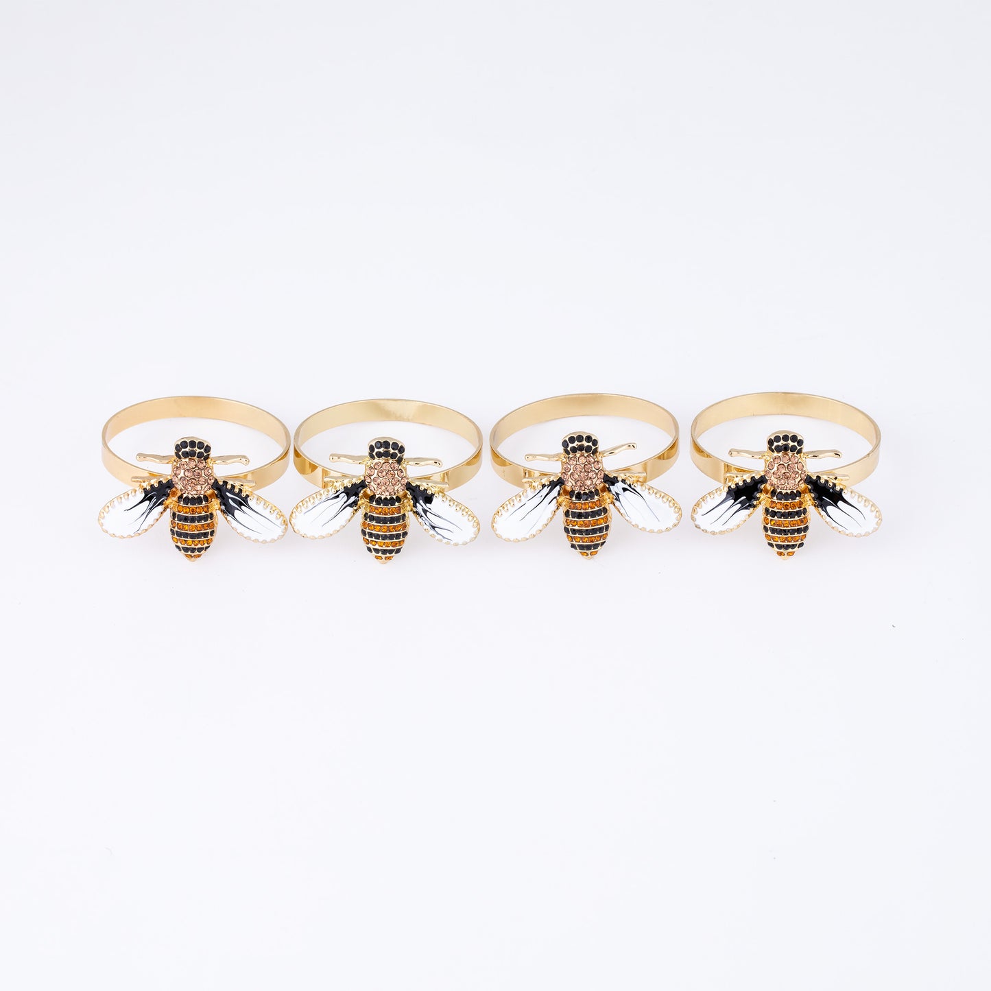 Elegant Bee Napkin Holder - Set of 4