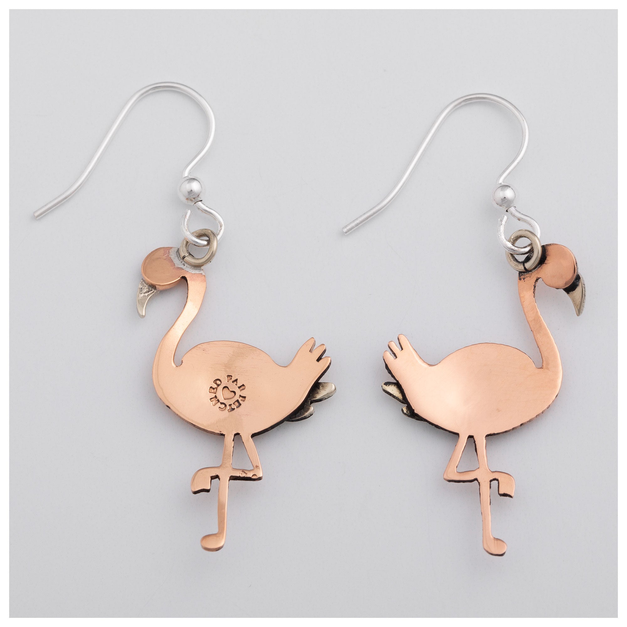 Flamingo Mixed Metal Earrings