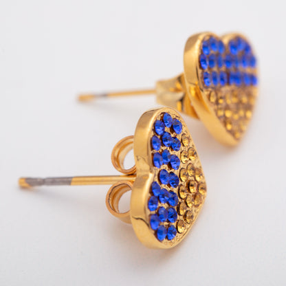 Our Hearts Are With Ukraine Gold Plated Earrings