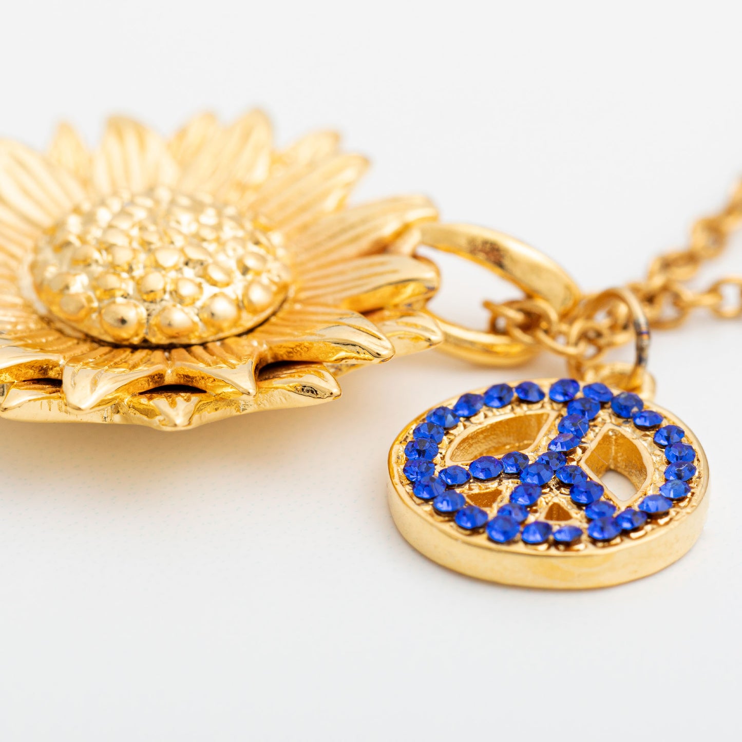 Peace For Ukraine Gold Plated Necklace