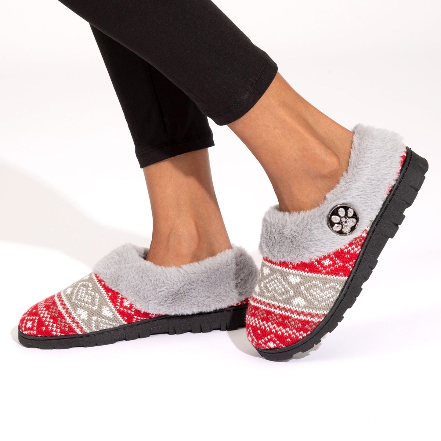 Paw Knit Clog Slippers